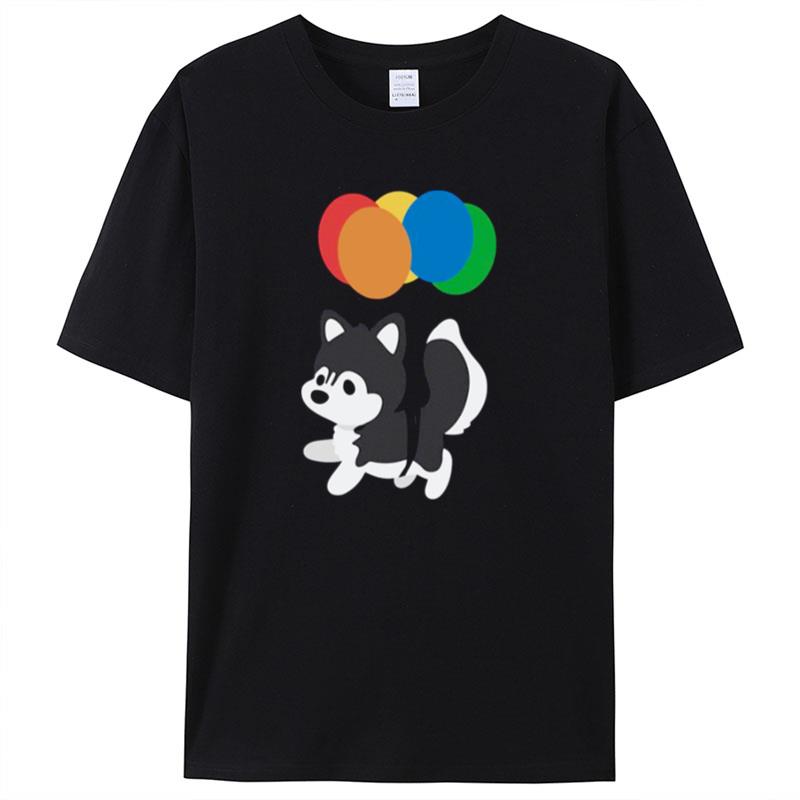 Balloon Husky Chibi Dog Shirts For Women Men