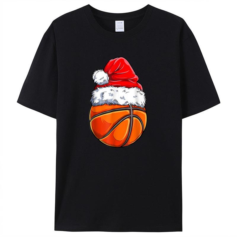 Christmas Basketball Ball Santa Hat Boys Men Sport Team Shirts For Women Men
