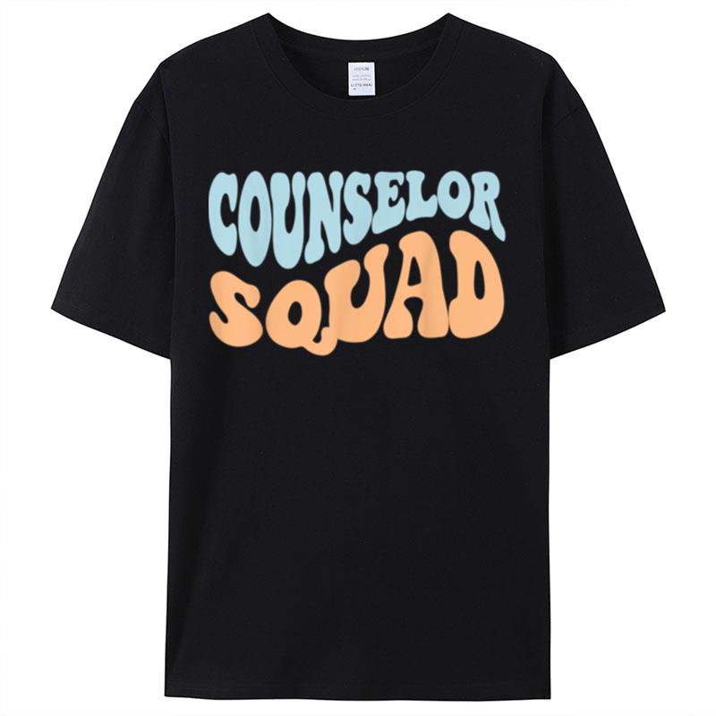 Counselor Squad Retro Groovy Wavy Vintage For Women And Men Shirts For Women Men