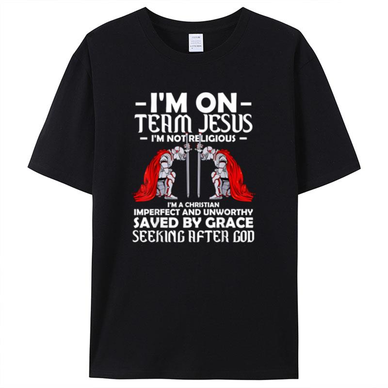 Crusader Knight Templar On Team Jesus But Not Religious Shirts For Women Men
