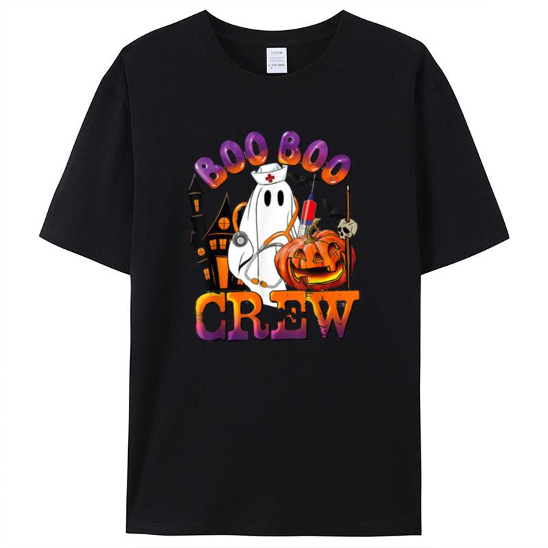 Cute Ghost Rn Nurse Halloween Costume Boo Boo Crew Shirts For Women Men
