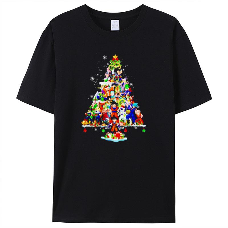 Dragon Ball Z Characters Christmas Tree Shirts For Women Men