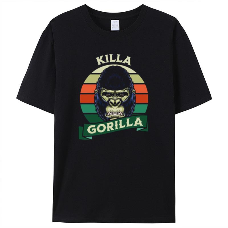 Killa Gorilla Vintage Retro Shirts For Women Men