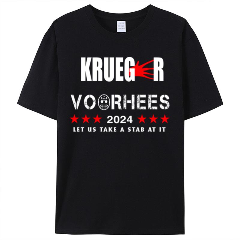Krueger Voorhees 2024 Let Us Take A Stab At It Shirts For Women Men