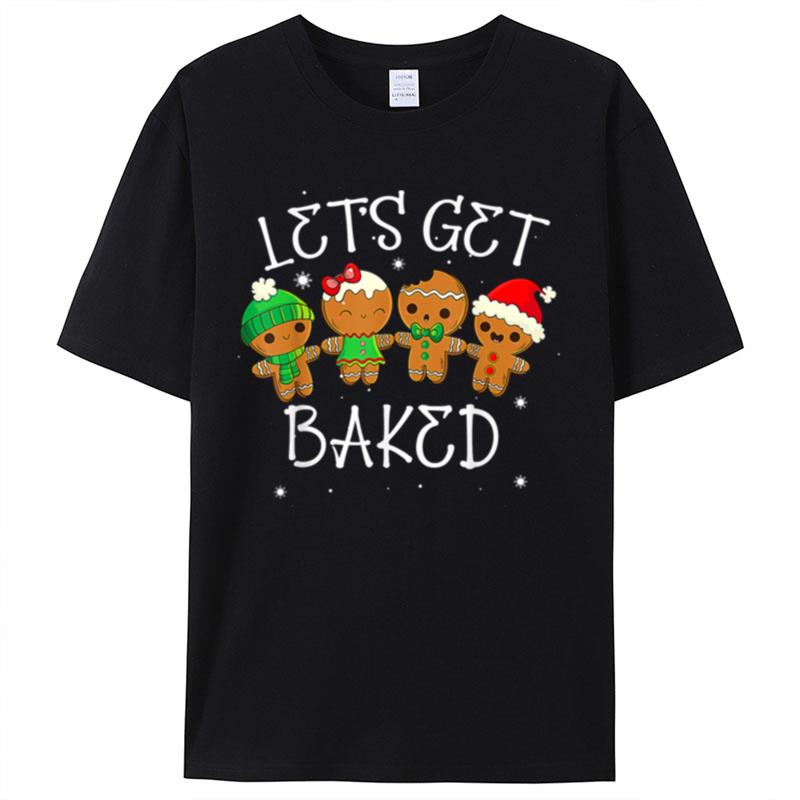Lets Get Baked Cookie Weed Xmas Ugly Christmas Sweater Shirts For Women Men