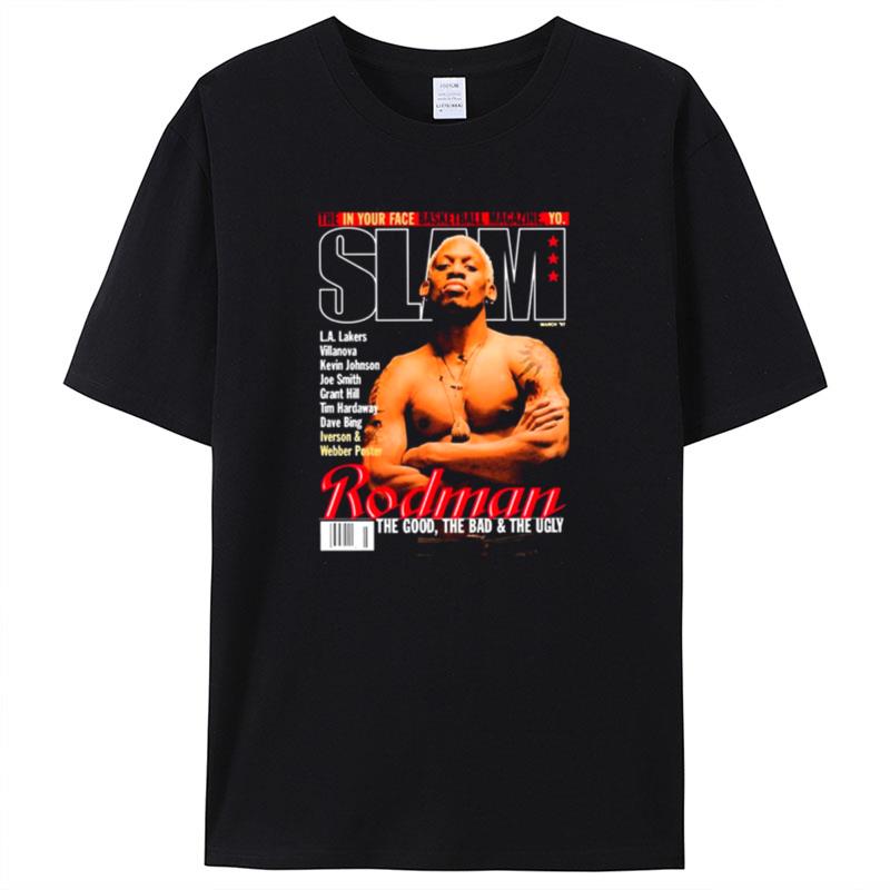 Magazine Cover Style Dennis Rodman Shirts For Women Men
