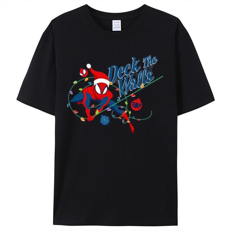 Marvel Spider Man Deck The Walls Holiday Xmas Shirts For Women Men