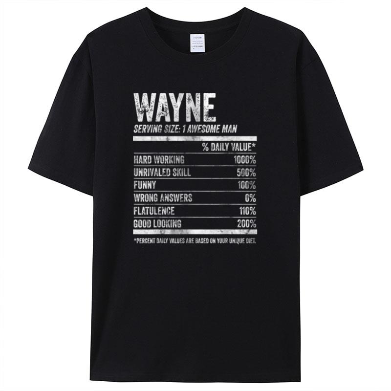Mens Wayne Nutrition Personalized Name Funny Name Facts Shirts For Women Men
