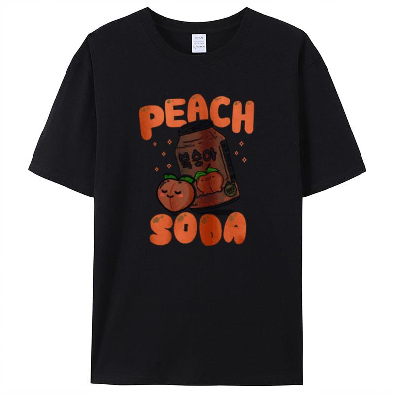 Peach Soda Graphic Kawaii Harajuku Streetwear Japanese Shirts For Women Men