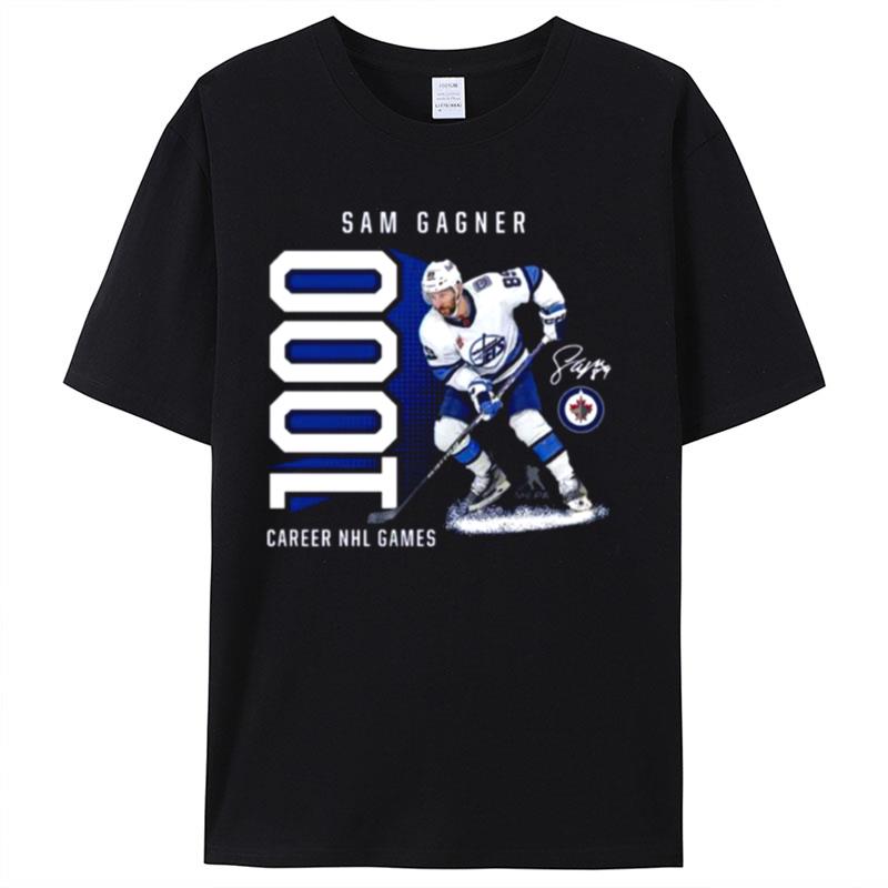 Sam Gagner Winnipeg Jets 1000 Career Games Singature Shirts For Women Men