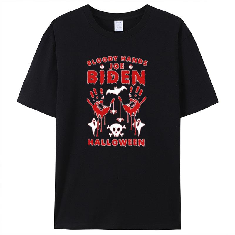 Bloody Hands Joe Biden Halloween Shirts For Women Men