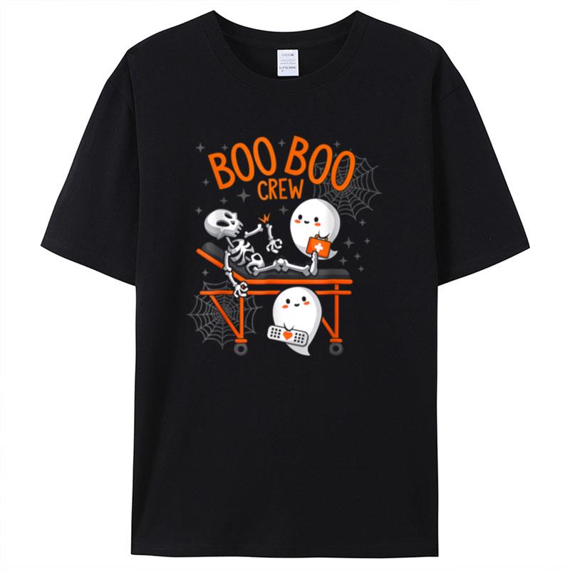 Boo Boo Crew Cute Ghost Doctor Paramedic Emt Nurse Halloween Shirts For Women Men