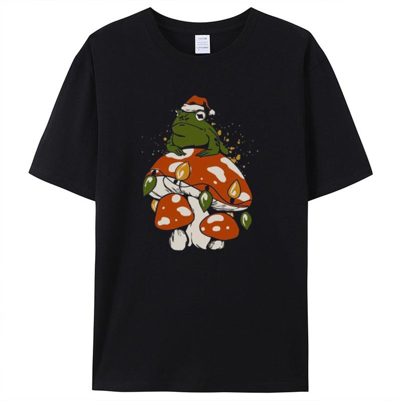 Cottagecore Christmas Holiday Mushroom Shirts For Women Men