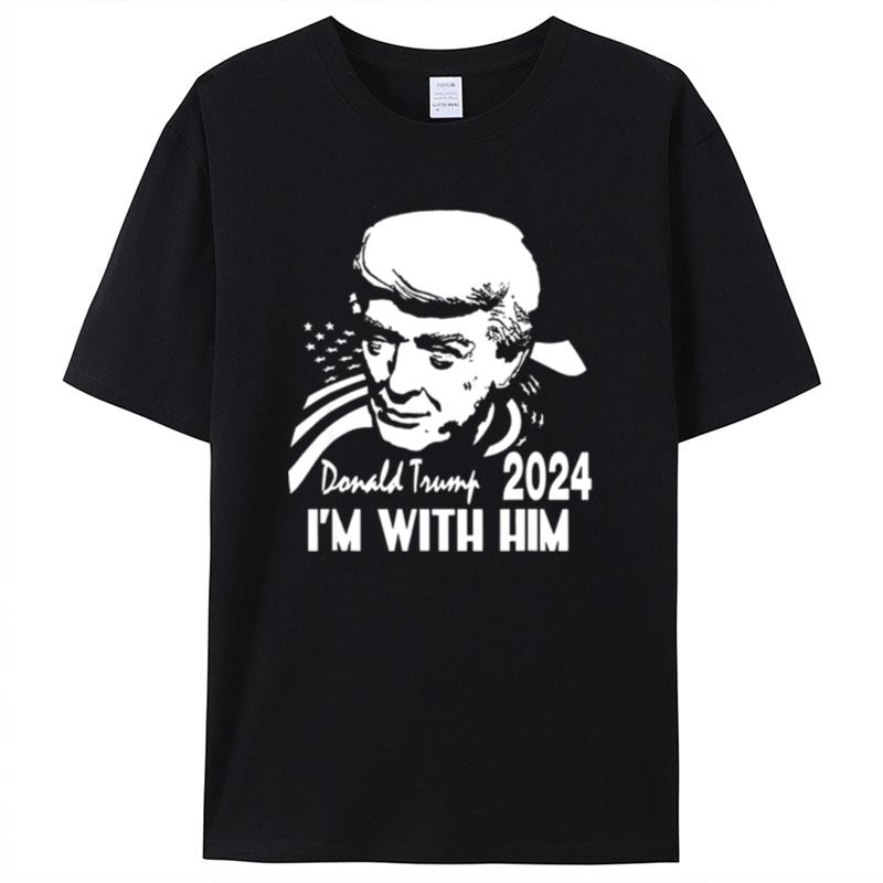 Donald Trump 2024 I'm With Him America Shirts For Women Men