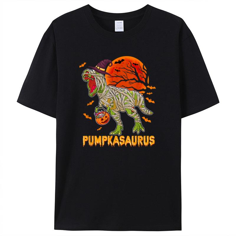 Halloween For Boys Kids Pumpkasaurus Dinosaur Pumpkin Shirts For Women Men