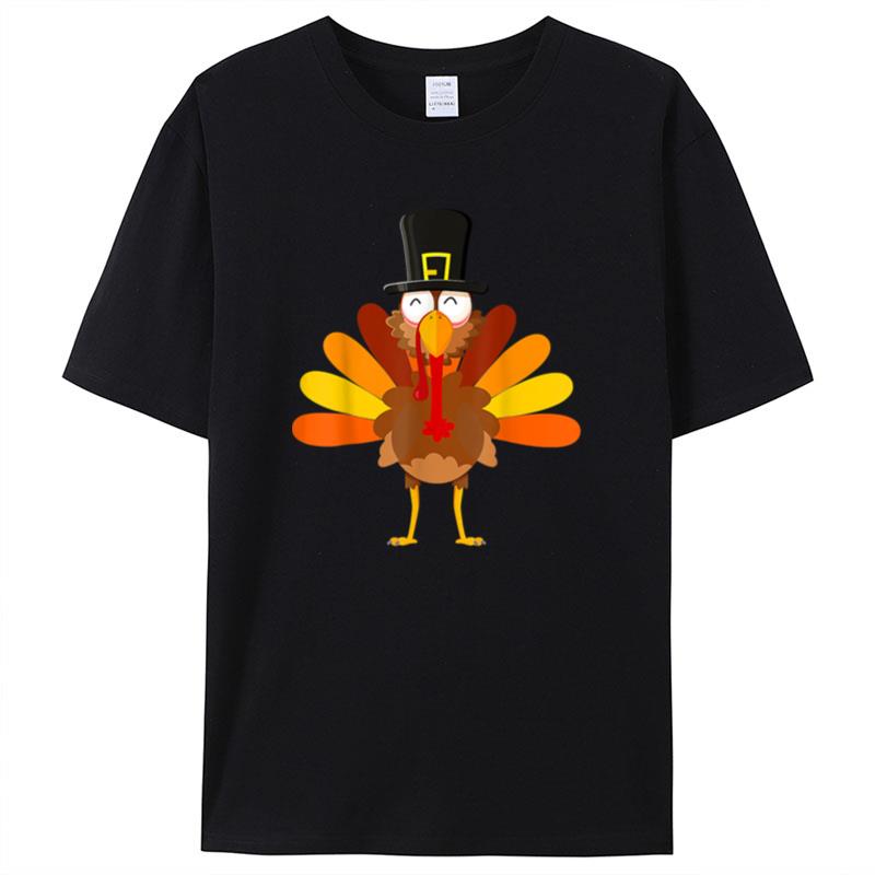 Happy Turkey Day Thanksgiving Day Holiday Little Pilgrim Shirts For Women Men