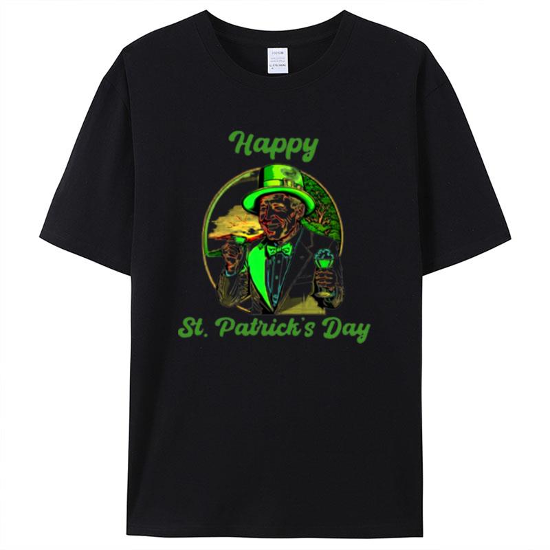 Joe Biden As Funny Leprechaun St Patrick's Day Shamrock Shirts For Women Men