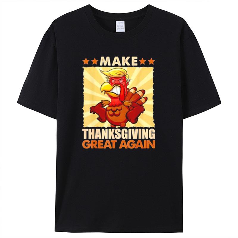 Make Thanksgiving Great Again Trump Turkey 2024 Shirts For Women Men