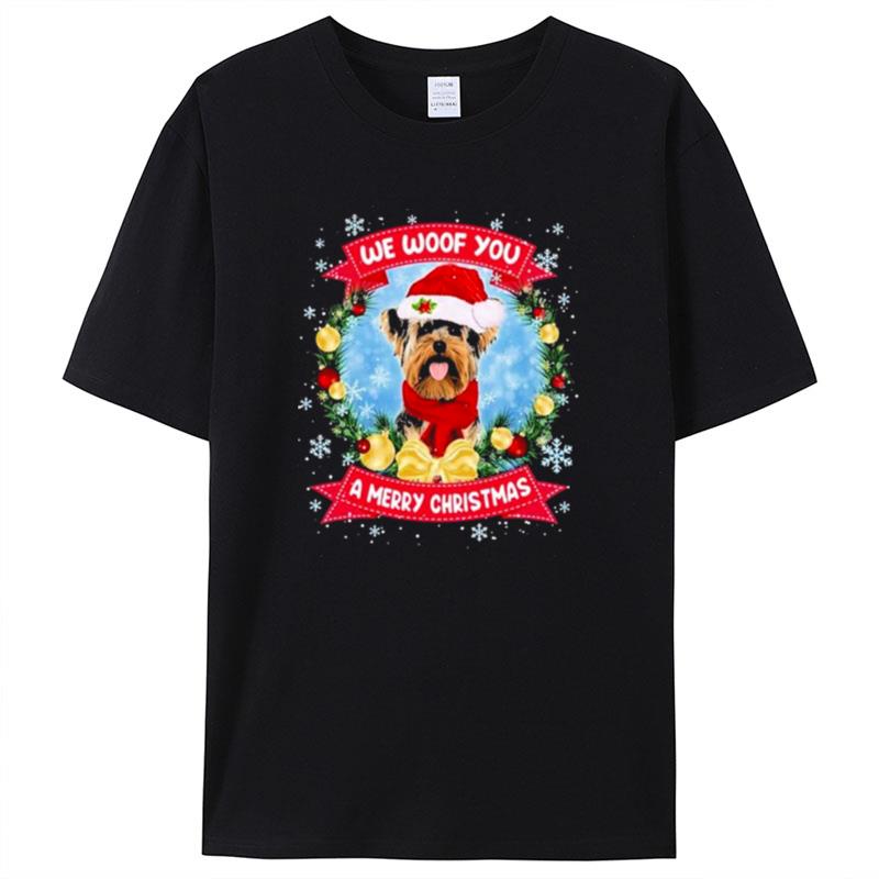 Merry Woofmas Yorkshire Terrier Dog Christmas Shirts For Women Men