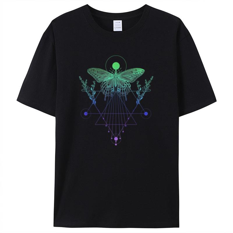 Occult Moth Butterfly Blackcraft & Witchcraft Symbolism Shirts For Women Men