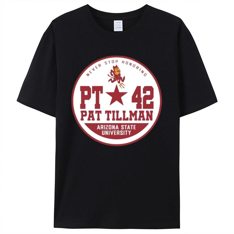 Pat Tillman Gold Arizona State Sun Devils Circle Shirts For Women Men