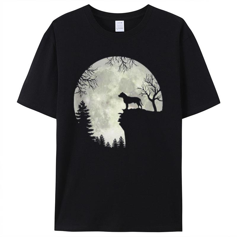 Pit Bull And Moon Halloween Shirts For Women Men