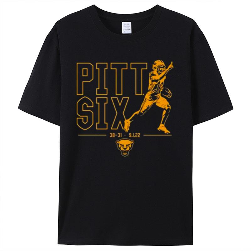 Pitt Panthers M.J. Devonshire Pitt Six Backyard Brawl Score Shirts For Women Men