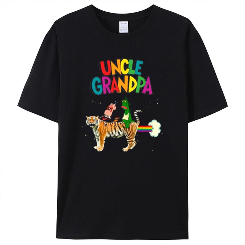 Rainbow Fart Uncle Grandpa Cartoon Design Shirts For Women Men