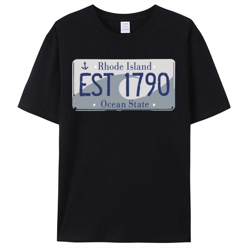 Rhode Island Sticker Shirts For Women Men