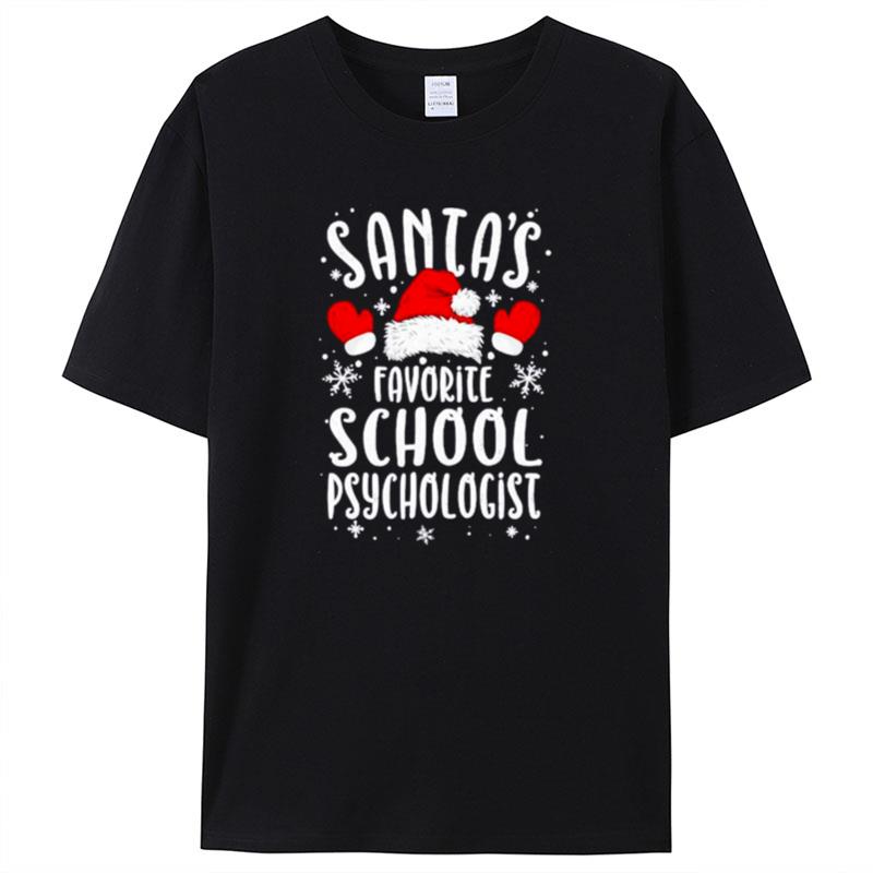 Santa's Favorite School Psychologist Santa's Favorite Ho Shirts For Women Men