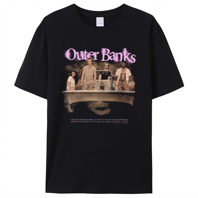 Spray Paint Logo Outer Banks Group Shot Vintage Shirts For Women Men