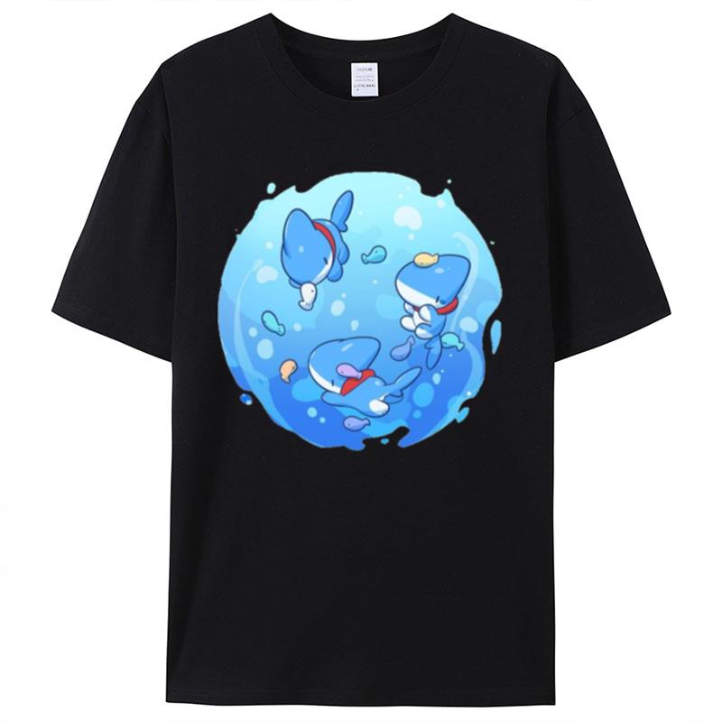 Under The Ocean Sharkdog Cartoon Shirts For Women Men
