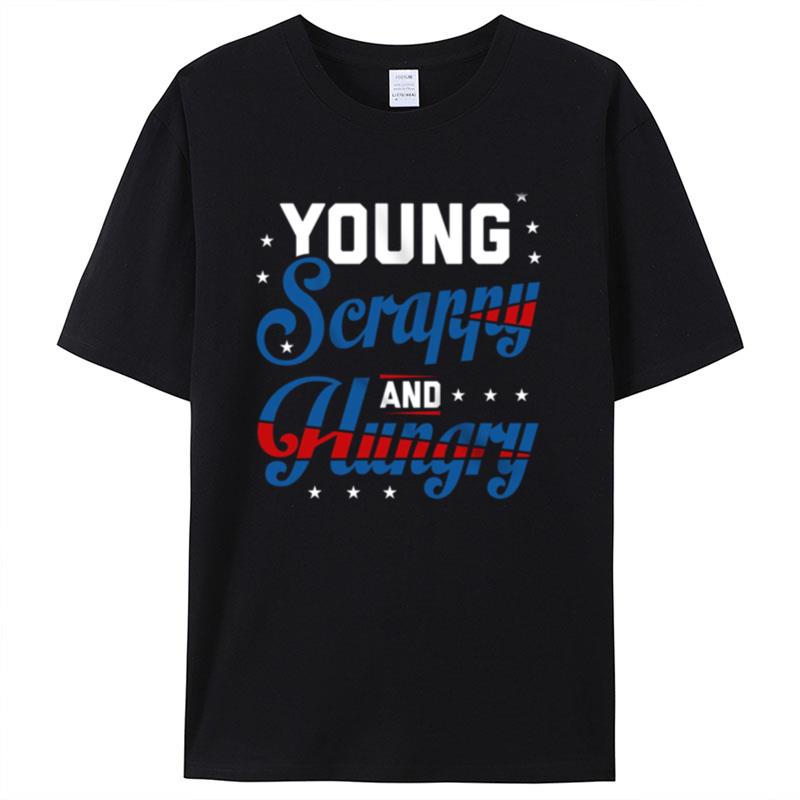 Vintage Retro Young Scrappy And Hungry Usa Holiday Shirts For Women Men