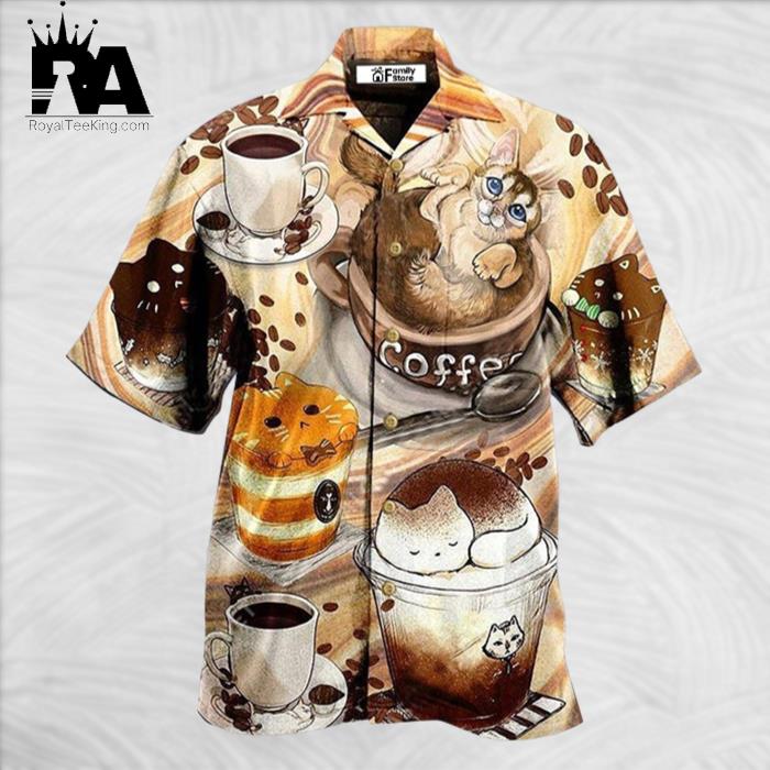 Cat Do You Wanna Drink Me Coffee Hawaiian Shirt