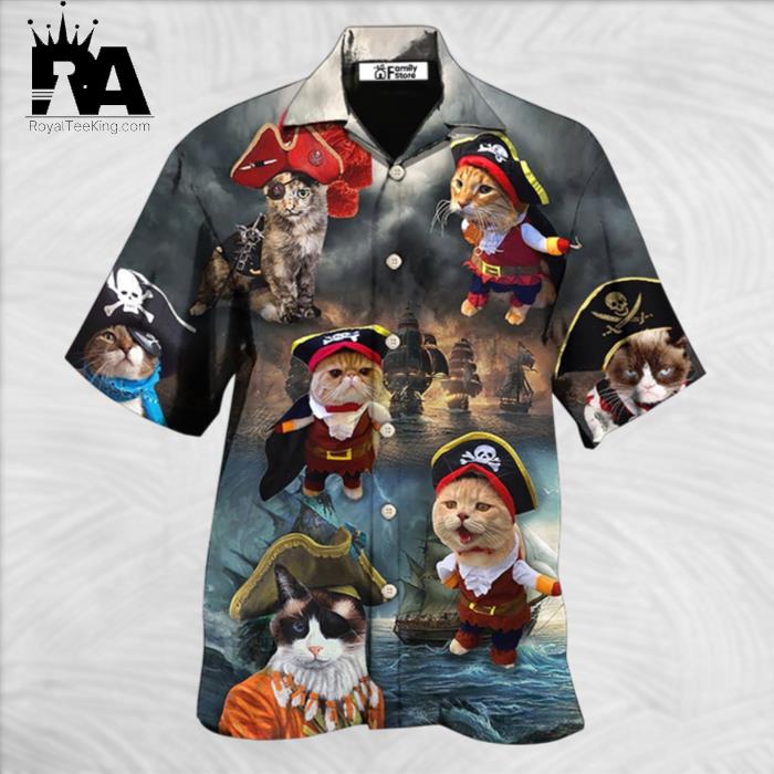 Cat Pirate Cute Style Hawaiian Shirt