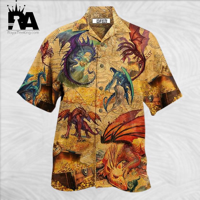 Dragon Love Gold Amazing Hawaiian Shirt