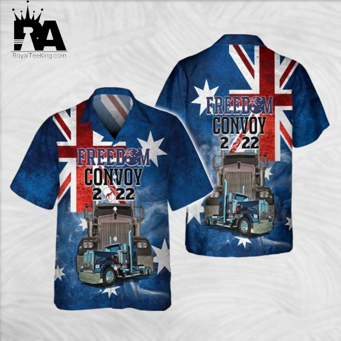 Freedom Convoy Trucker Australia 3D Hawaiian Shirt