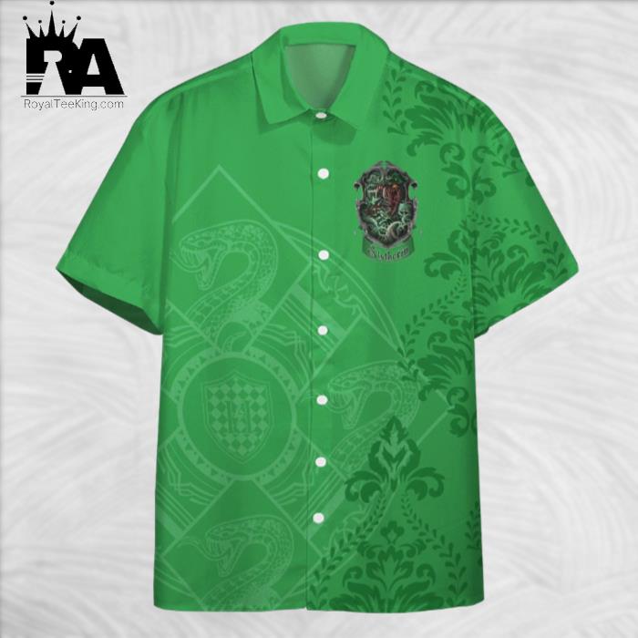Harry Poster Slytherin Summer Vibe Custom Hawaiian Shirt