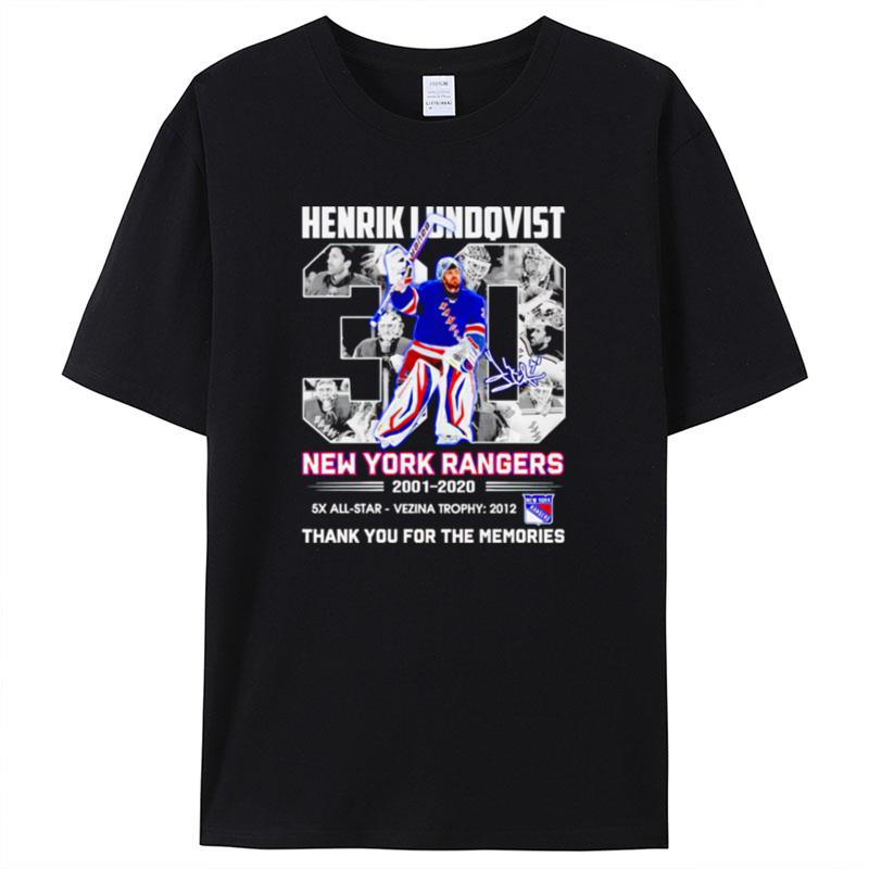 Henrik Lundqvist 30 New York Rangers Thank You For The Memories Shirts For Women Men
