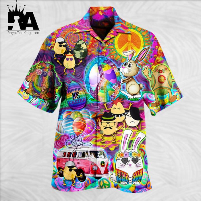Hippie Easter Peace Life Color Funny Party Hawaiian Shirt