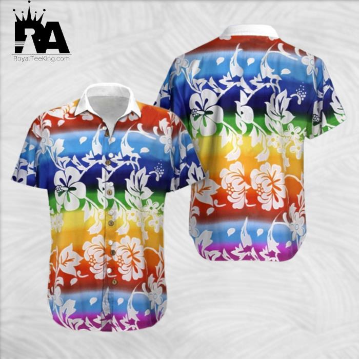 LGBT Flower Pride Love Is Love Rainbow Hawaiian Shirt