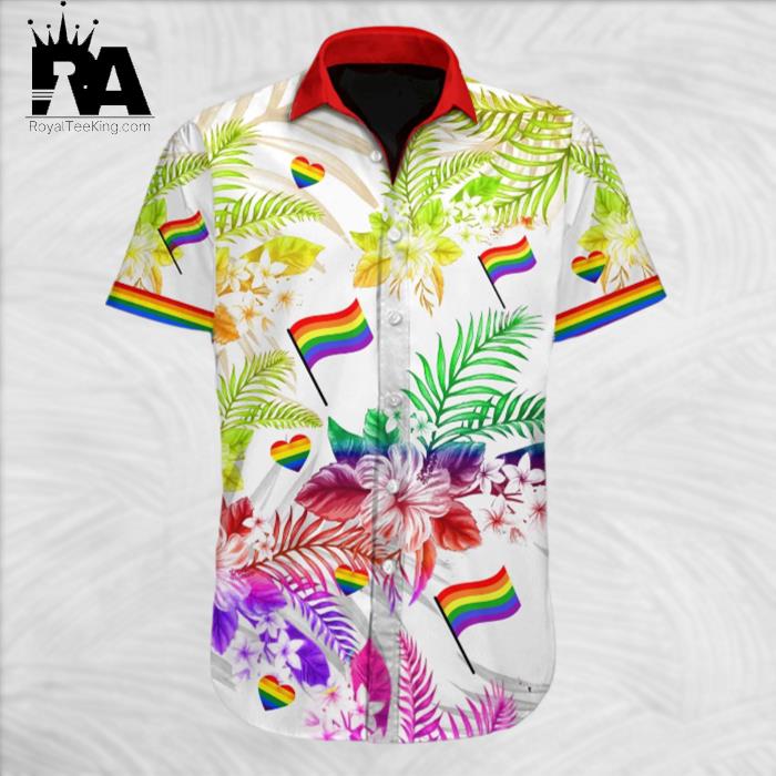 LGBT Pride Love Is Love Vivid Design Hawaiian Shirt