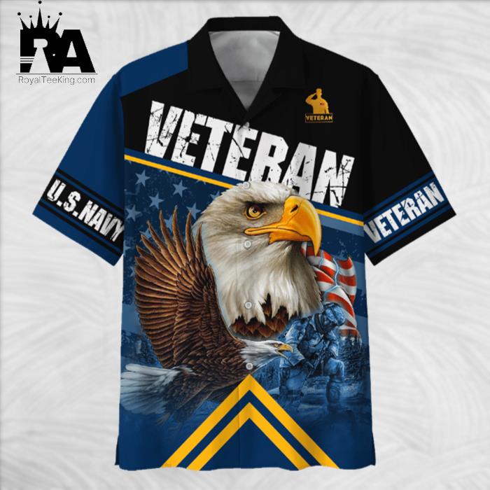 Navy Eagles And Soldiers Veteran U.S Navy Hawaiian Shirt