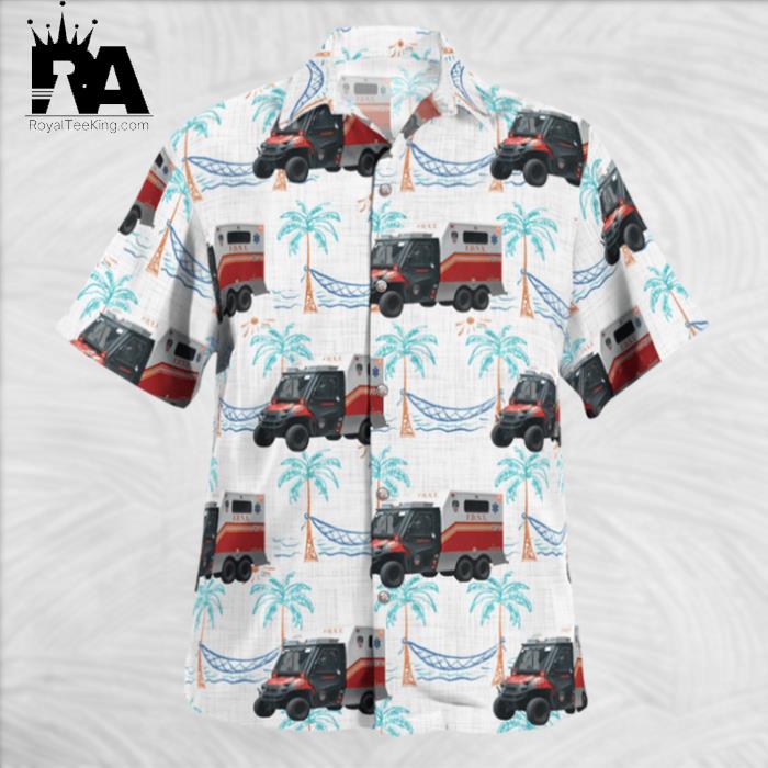 Polaris FDNY First Aid Ambulance Hawaiian Shirt